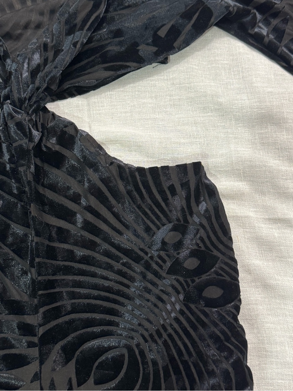 Dolls Kill Black Velvet Cutout Twist-Front Jumpsuit - Picture 4 of 4